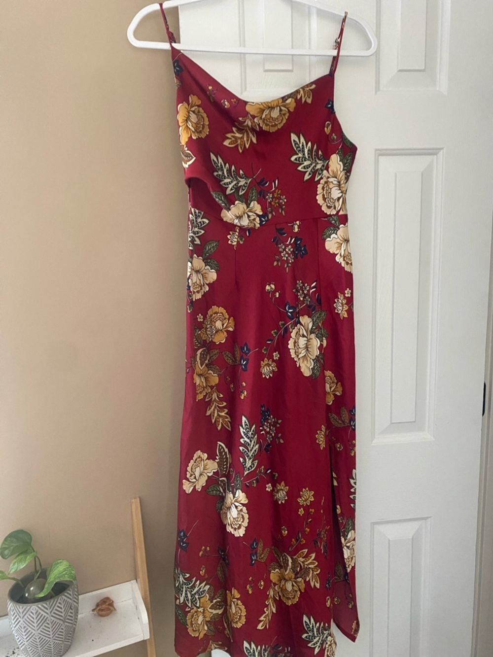 Petal & Pup Burgundy Floral Slip Maxi Dress